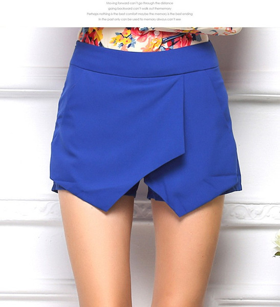 Wholesales 6 Candy Colors Summer Trendy S~XXL Chiffon Women Shorts Pants Mini Skirts Girls Irregular Culottes