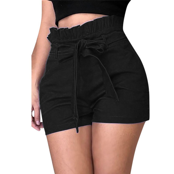 Summer Sexy Shorts Solid Women Drawstring Bow Harajuku Short Streetwear Mini Shorts