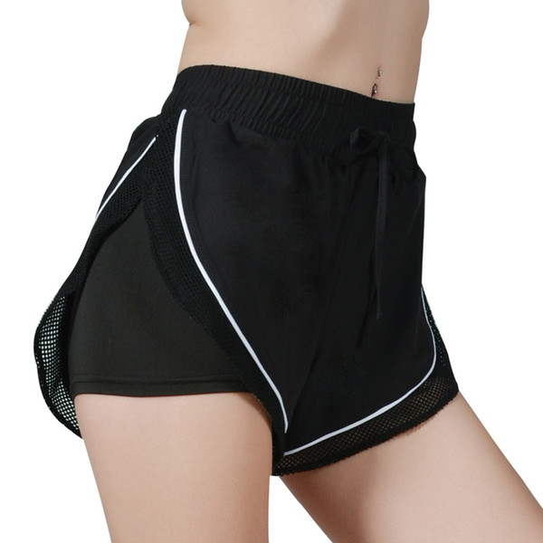 Fake Two-Piece Mesh Breathable Home Fitness Sports Shorts Summer Sports Shorts