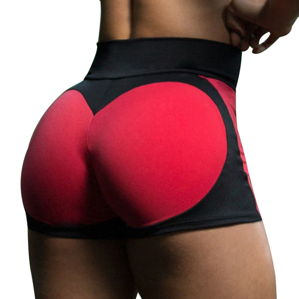 Summer High Waisted Shorts Women Love Patchwork Shorts Mujer Sexy Push Up Workout Tight Shorts Femme Women's Clothing