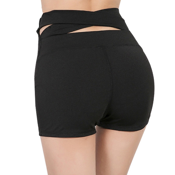 Women High Waist Shorts Solid Black Sporting Shorts Women Fitness Clothing Breathable Cross Shorts Female