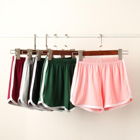 Korean version Leisure Woman sports Shorts Female Summer High waist Loose Fashion Home Thin section Solid color Short Pants