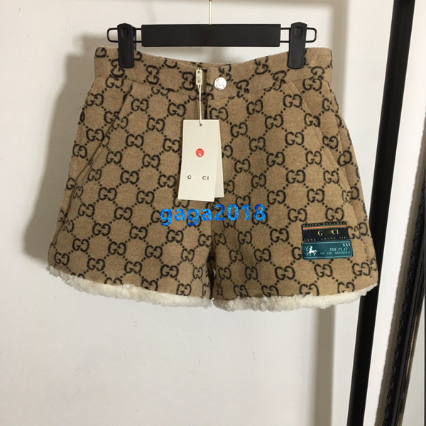 high end women girls tweed shorts pants piping all over interlocking letter casual a-line pants runway fashion design luxury new trousers