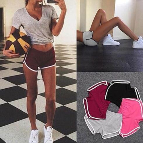 2019 New Fashion Womens Summer Shorts Casual Sports Yoga Shorts and Beach Pants with 5 Colors Size S-3XL