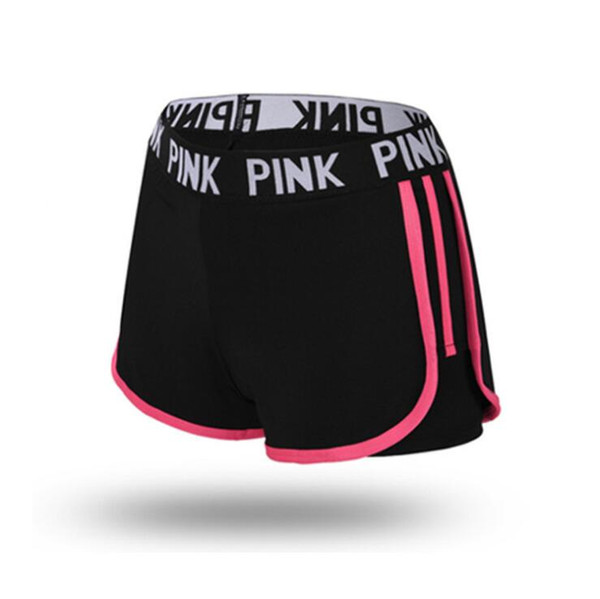 Pink Letter Gym Shorts Women Yoga shorts Fitness Yoga Shorts For Women Workout Run Slimming Low Waist Sport Short Pants DHL 