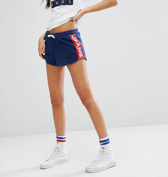 Print women Brand shorts 2019 Summer Brand style Embroidery Sports pants Casual girls hot P-TM67