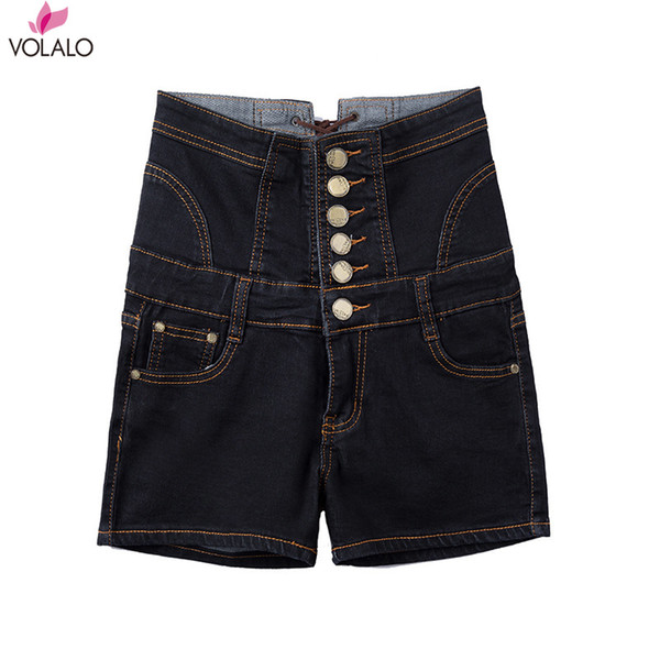 2019 New Mega-code High Waist Fashion Women Jeans Shorts Female Summer Bundle Waist Show Skinny Short ,summer Shorts Women