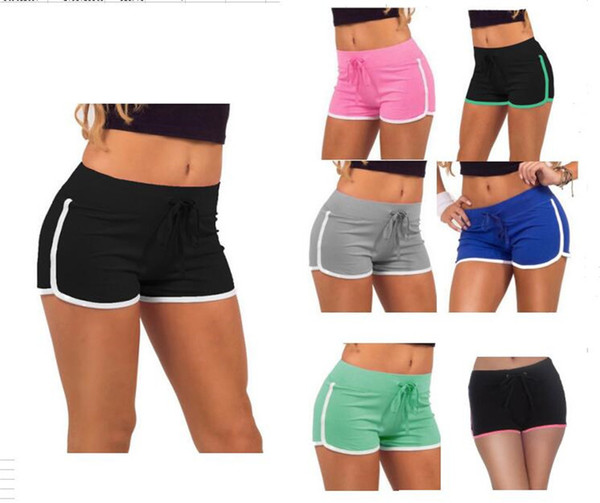 Summer Women Shorts Drawstring Yoga Sports Gym Leisure Homewear Fitness Short Pants Beach Shorts Running Pants Leggings Workout Sportswear