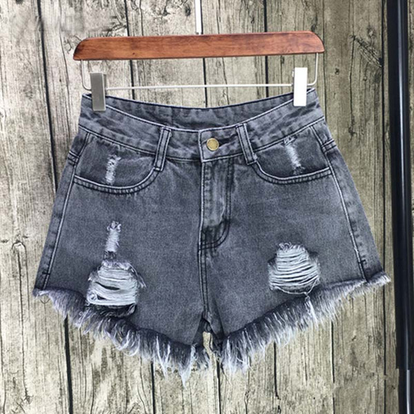 UNIONCODE 2017 Ripped Pocket Women Shorts Summer Casual Denim Shorts Vintage Hole Hot Denim for Women Plus Size S-6XL