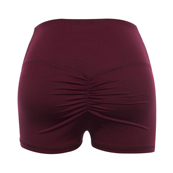 Women Fashionable Slim Elastic Fitness Solid Color High Waist Base Hot Short Female