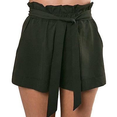 Hot Fashion Women Lady Sexy Shorts Summer Casual Shorts High Waist Short Beach Bow Trousers