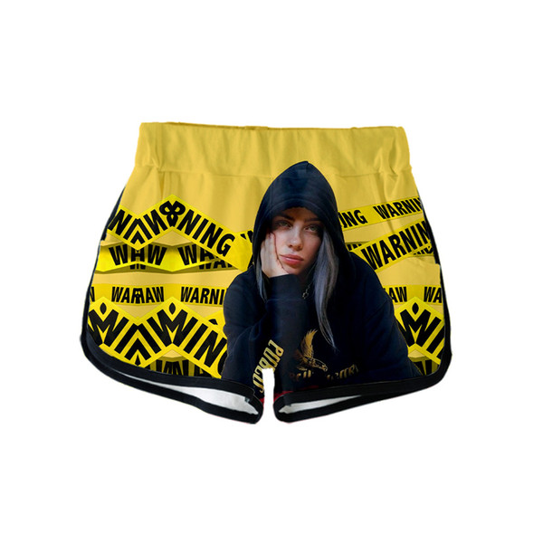 Billie Eilish New album When We All Fall Asleep, Where Do We Go? 3D Women Shorts Harajuku girl Hot Sale Sexy Shorts