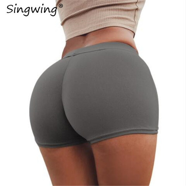 Singwing summer Shorts Fashion Bodycon Workout Flannel Short Pants spandex Feminino Pantalones Mujer Fitness Soft women Pants