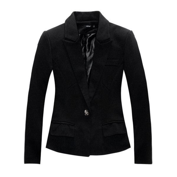 New Brand Black Blazer Plus Size Women Blazers and Jackets Slim OL Work Wear Blazer European Style Blaser Feminina women