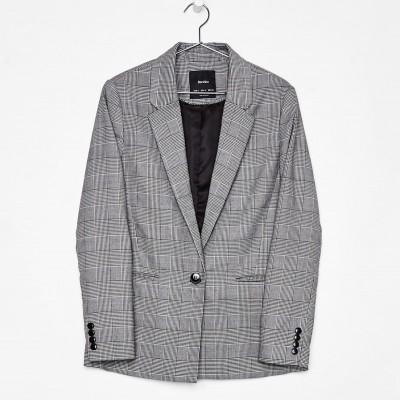 Women Coat Casual Blazers Loose Outdoor Plaid One Button Jackets Long Sleeve Autumn Ladies Blazer