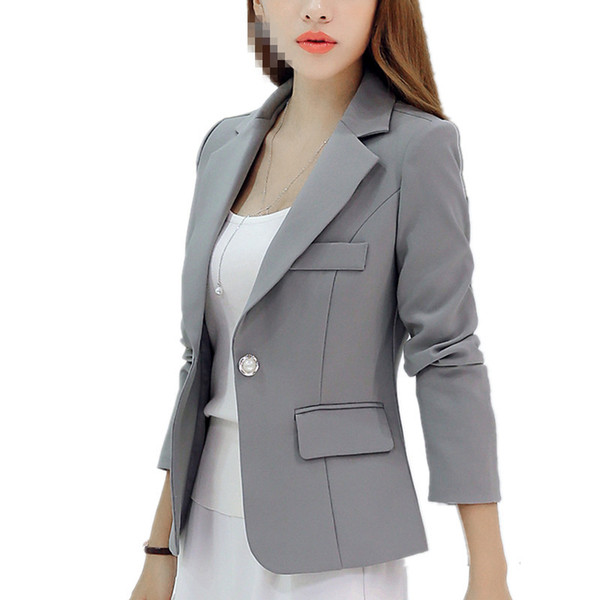 B2545 2018 spring and autumn new women's fashion casual long-sleeved Korean version short Blazers coat cheap wholesale