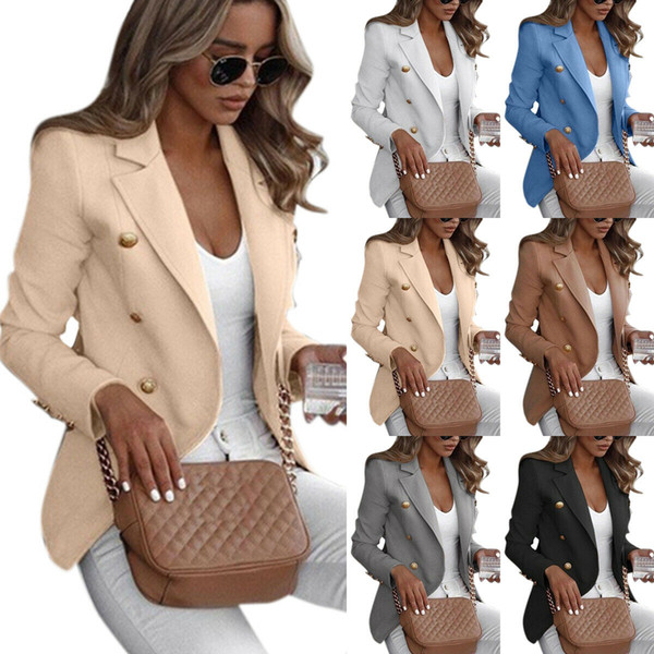7 Colour S-5XL Plus Size Womens Collar Blazer Suit Thin Jacket Ladies Formal Coat Cardigan 59774414400135