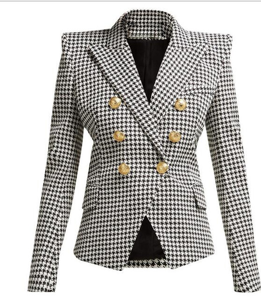 ins new hot spring Hign-End wholesale runway Occident runway Lapel neck Long sleeves Pocket Button coat