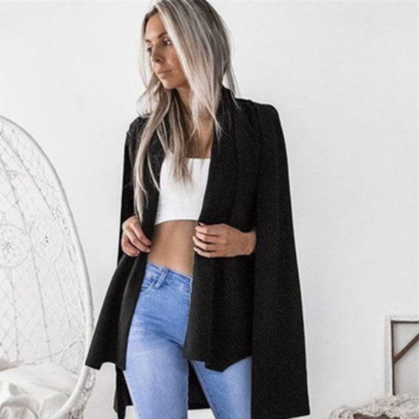 Vintage Women Cloak Blazers Long Sleeve Pink Gothic Woman Blazer Slim Cape Office Wear Outerwear Womens Abrigos Mujer Hat 50Q003