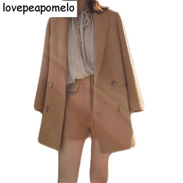 2018 Spring and Autumn New Two-piece Korean Version Of The Long Small Suit Women Casual Loose Sets Of Fashion Women Shorts Suit