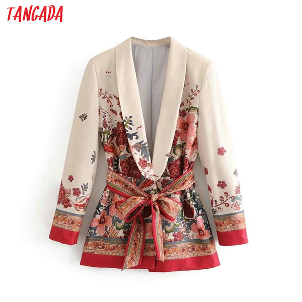 wholesale Women suit blazer floral designer jacket korea fashion 2018 Long sleeve ladies blazer female office coat blaser