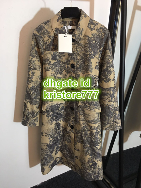 Women's Animal Jungle Print Coats Regular Single Breasted Lapel Neck Double Pocket Tunic Coat S-M-L 19