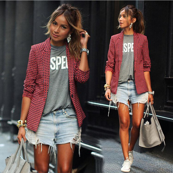 blazer women 2019 Fashion Autumn Casual Blazer Jacket Women Slim Single Button Outerwear Suit Women Coat OL blazer