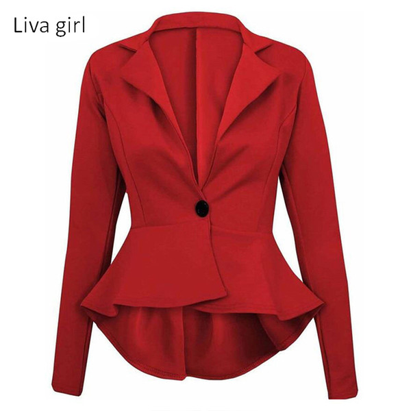 Fashion Women's One Button Slim Casual Business Blazer Suit Jacket Coat Outwear Y3