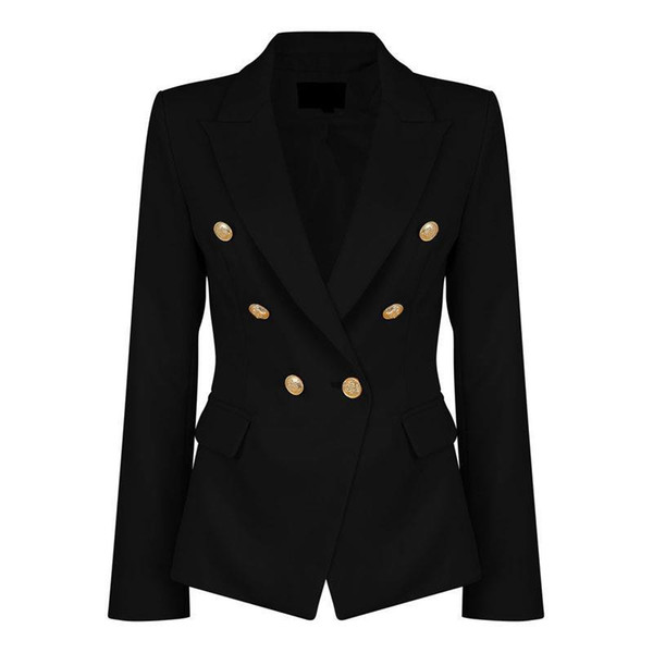 Ladies Black Blazers Feminino Formal Jacket Women Short Slim White Jackets Female Long-Sleeve Business Suit WS2509C
