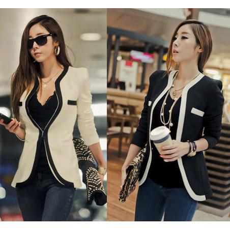 2018 New Suit Coats Fashion Women Suit Coat Jacket Vestidos Casual OL Work Clothes Casual Korean Ladies White Black Suit Blazers S-XL W6