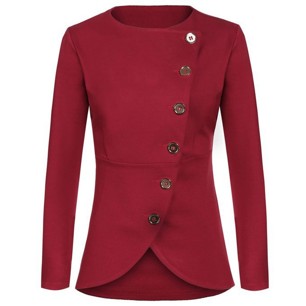 2017 autumn and winter European and American high quality round neck long sleeve suit cardigan outfit