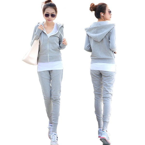 Spring Autumn Tracksuit Long Sleeve Sweatshirts Casual Women Clothing 3 Piece Sets Women Shirt+Coat+pants Sporting Suit Female
