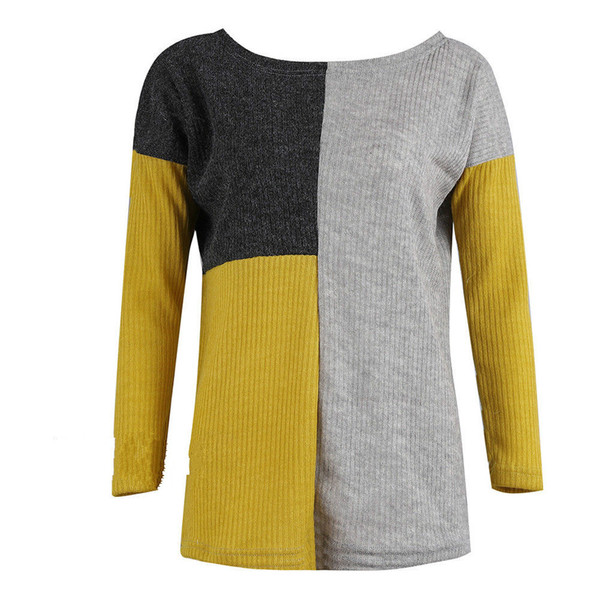 Women Lady Knitted Tops Jumper Pullover Long Sleeve Knit Sweater Autumn Warm Sweaters Lady Clothing