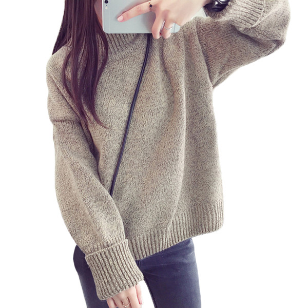 Fashion Turtleneck Solid Slim Autumn Knitted Sweater Women Pullovers Sueter Mujer Sexy Elastic Lady Tops