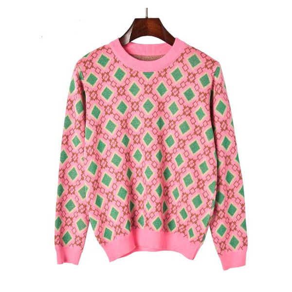 Vintage Sweet Multicolored Yarn Knit Sweater Women 2018 New Fashion O Neck Long Sleeve Ladies Pullovers Casual Pull Femme