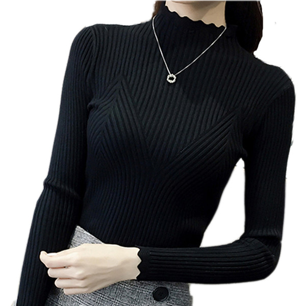 Thick Turtleneck Warm Sweater Women Autumn Winter Knitted Femme Pull High Elasticity Soft Female Pullovers Sweaters For Woman