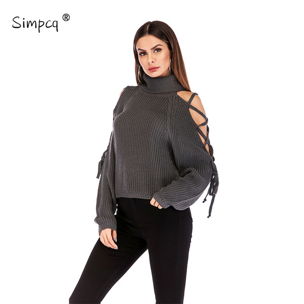 Feminino Sweaters And Pullovers Blusas De Inverno Feminina Pullover Women's Sexy Strapless Off-the-shoulder Sweater