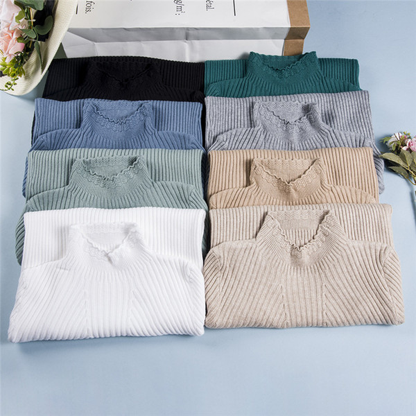 Autumn Winter Women Pullover knit Sweater Knitted Elastic Casual Jumper Fashion Slim Warm Female Sweater FS8223