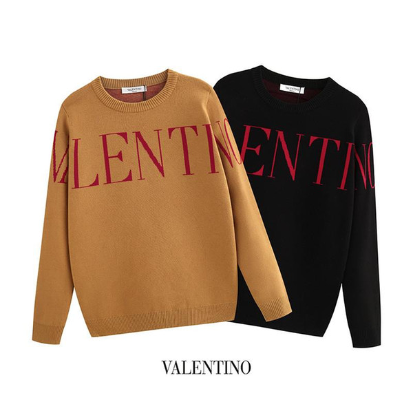 New autumn and winter fashion designer high fashion round neck long sleeve sweater men and women with a casual monographic sweater