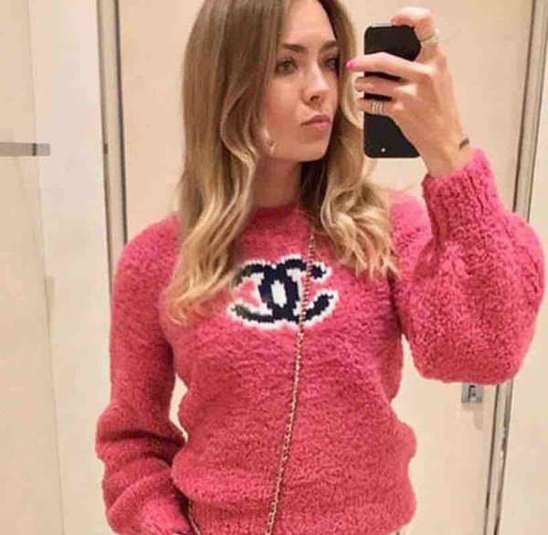 2019 autumn and winter new striped jacquard knit top fashion round neck temperament ladies long-sleeved sweater pullover 26688888898