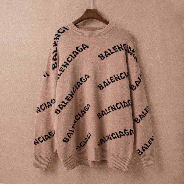 Autumn Winter Black Sweaters Men Fashion Long Sleeve Letter Print Couple Sweaters Loose Pullover Designers Sweaters