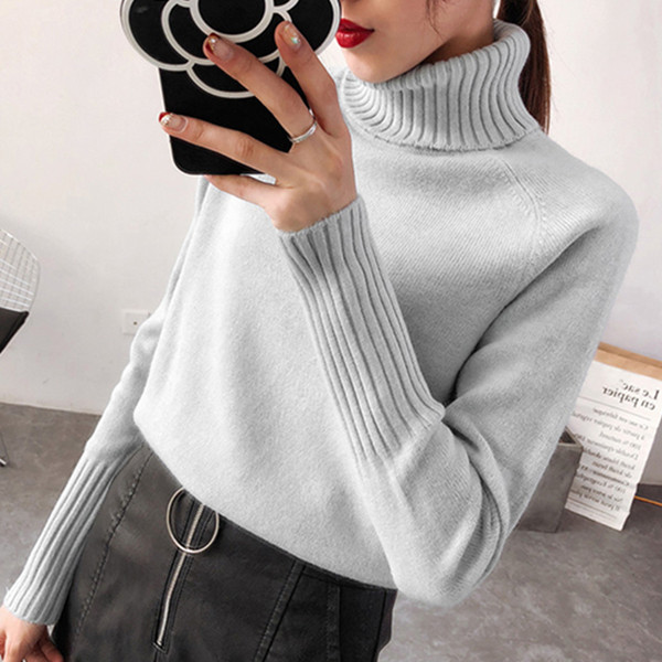 Women Sweater Female Autumn Winter Warm Cashmere Knitted Women Sweater One size Solid Pullover Female Tricot Jersey Jumper Pull Femme