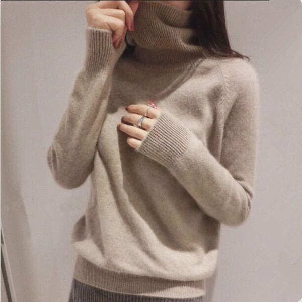 2018 Winter cashmere sweater women warm thick hooded sweater long-sleeved blouse wholesale 2019 XXXL XXL XL