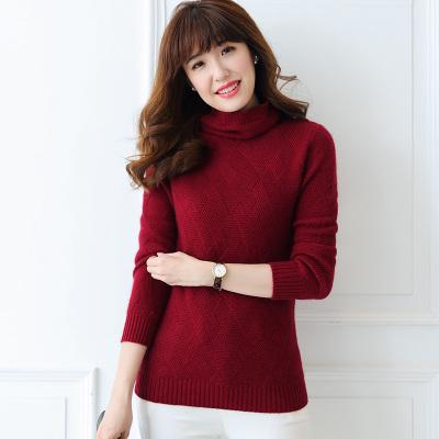 Turtleneck Sweater Women's Knit Sweater Slim Winter Cashmere Long Sleeve Sweater Long Sleeve Women's Loose Sweatshirt