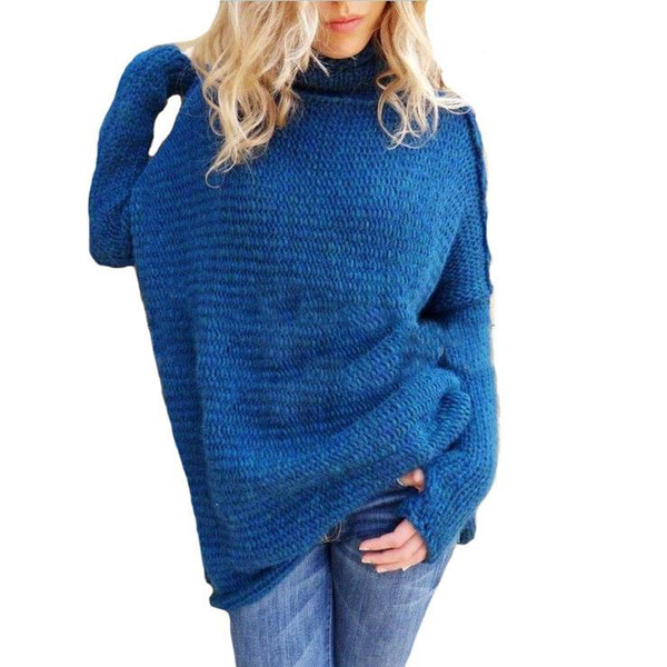 Women Sweaters And Pullovers With Turtleneck Autumn Winter Sweater Womens 2017 Long Sleeve Knitted Female Solid Clothing