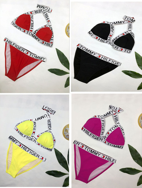 new bikini Major Suit Bikini Swimwear Multicolor Letter Sexy Bikini Hot Spring Swimming Suit Swimwear