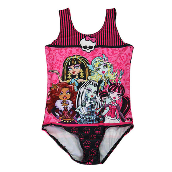 Hot Sale Girls Swimsuit 2016 Bathing Suits Digital Printing One Piece little Girl Bodysuit Swimwear Kids Beachwear badpak meisje