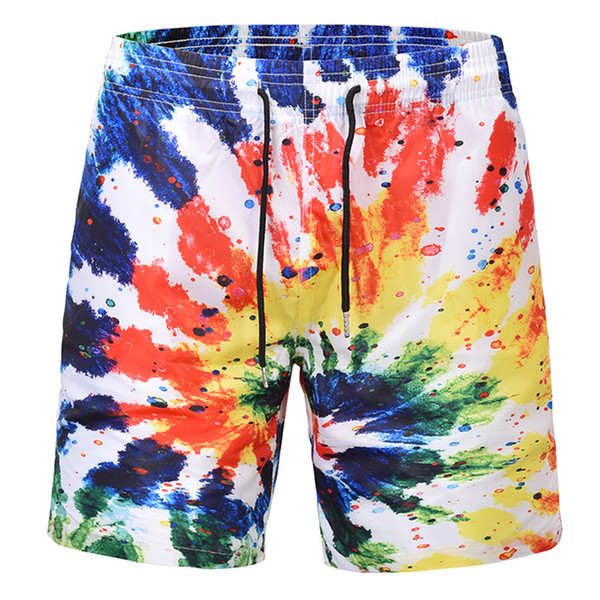 Men Colorful Summer Beach Swimwear New Man Multi-Color Surf Swimming Trunks 3D Graffiti Printed Board Swim Shorts Beachwear