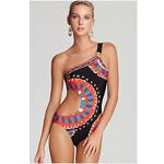 Swimwear Womens Monokini Swimsuits Sexy One shoulder Geometric Print One Piece Bathing Suits S-XL 