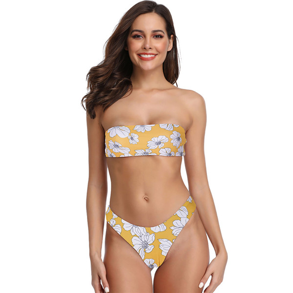 Womail Women Summer Sexy Bikini Set Summer Printed Swimwear Beachwear Separate Swimsuit Hot Sale I300314